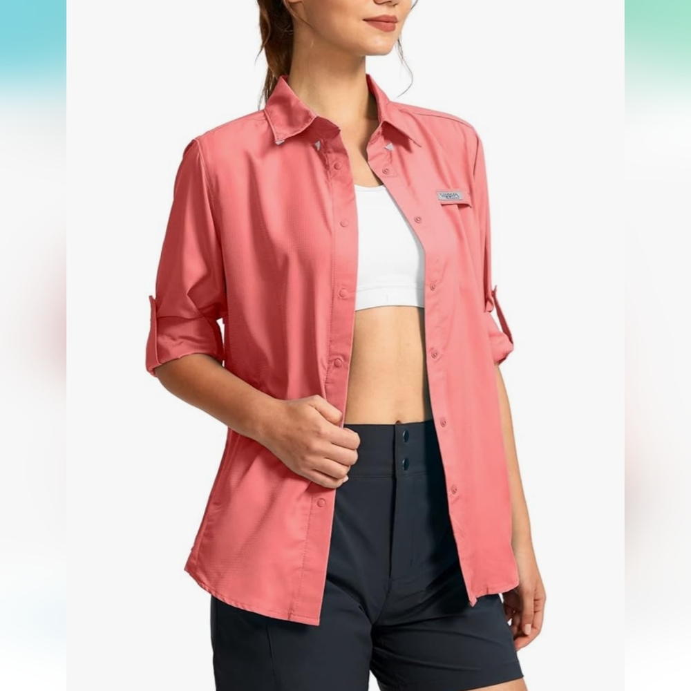 Viodia SPF Outdoors Snap Button Down Shirt